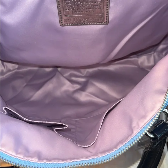 Coach Lavender to Purple Poppy New York City Skyline Tote with Wristlet - Picture 14 of 17